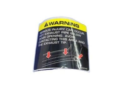 Dodge 4708021AB LABEL Exhaust Warning