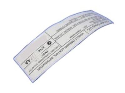 Ram 47480117AA LABEL Vehicle Emission Control Information