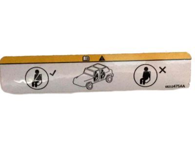 Jeep 68212475AA LABEL Seat belt warning