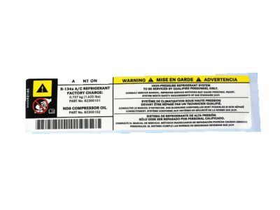 Dodge 4596521AC LABEL Fan Caution, A/C Spec & Belt Rtg.
