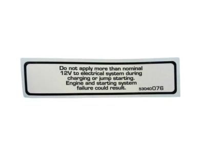 Ram 53040076AB LABEL Battery Jump Start