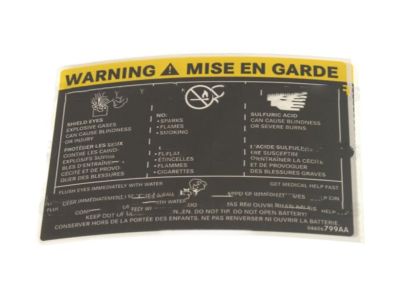 Ram 4606799AA LABEL Battery Warning