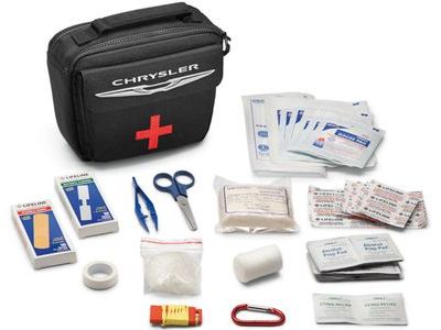 Chrysler 82214549 EMERGENCY KIT Roadside Includes Bag, First Aid Kit, Tool Kit, Triangle and Fire Extinguisher Kit