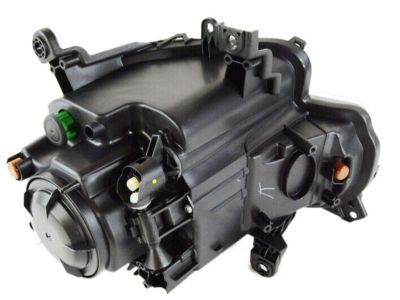 Mopar 68102846AE Headlamp Assembly, Black Bezel, Front Passenger Side