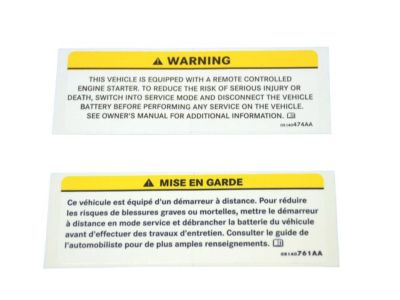 Jeep 5140474AA LABEL