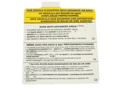 Jeep 4680610AA LABEL Air Bag