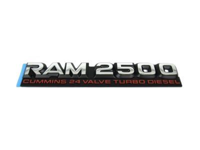 Dodge 55295313AC NAMEPLATE Front Fender Ram 2500 Cummins