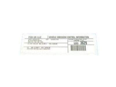Mopar 68282232AA Emission Label