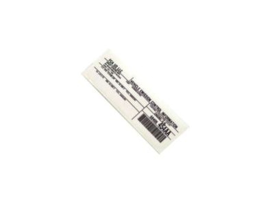 Dodge 68406454AA LABEL Vehicle Emission Control Information