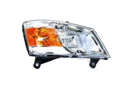 Mopar 5113332AD Headlamp Assembly, Black Bezel, Front Passenger Side