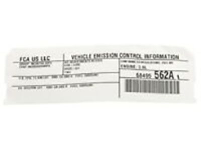 Jeep 47480901AA LABEL VECI Label