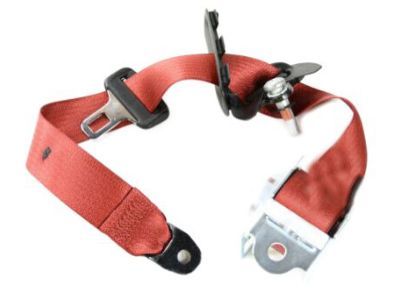 Mopar 5UZ211R5AC Lap & Shoulder Belt, Black/Red, Rear Driver Side