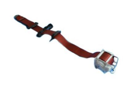 Mopar 5UZ211R5AC Lap & Shoulder Belt, Black/Red, Rear Driver Side