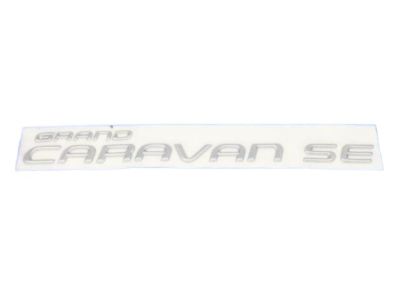 Dodge HS39TA1 NAMEPLATE Liftgate Grand Caravan SE