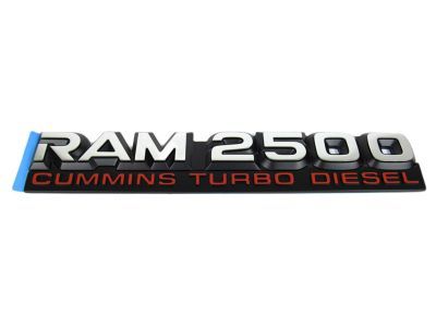 Dodge 55295313AB NAMEPLATE Front Fender Ram 2500 Cummins