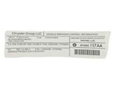 Dodge 52014667AA LABEL VECI Label