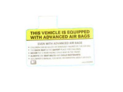 Jeep 68265143AA LABEL Air Bag Warning