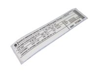 Mopar 68081111AA Emission Label