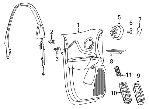 Mopar 68424005AA Led Lamp Bracket
