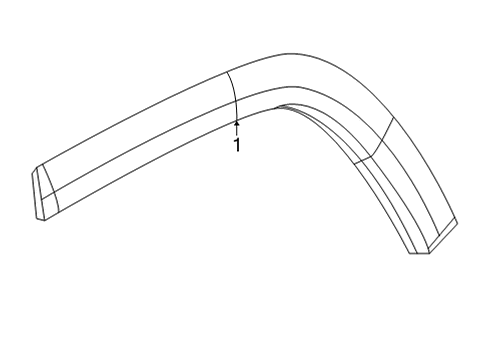 Mopar 7EK79GXHAB Wheel Opening Molding, Rear Driver Side