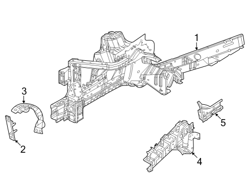 2021 Jeep Grand Cherokee L Structural Components & Rails Diagram