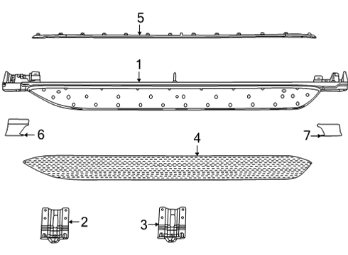 2024 Jeep Wagoneer Running Board Diagram 1 - Thumbnail