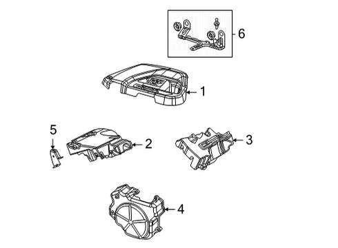 2022 Jeep Gladiator Engine Appearance Cover Diagram 1 - Thumbnail