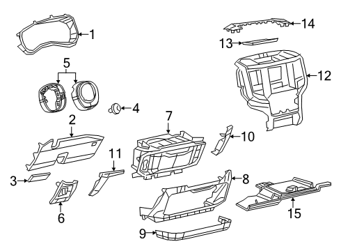2023 Ram 3500 Cluster & Switches, Instrument Panel Diagram 3 - Thumbnail