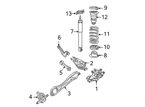 2022 Chrysler Voyager Rear Suspension, Lower Control Arm, Suspension Components Diagram 2 - Thumbnail