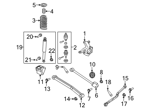 2022 Jeep Gladiator Spring, Front Diagram for 68506377AA