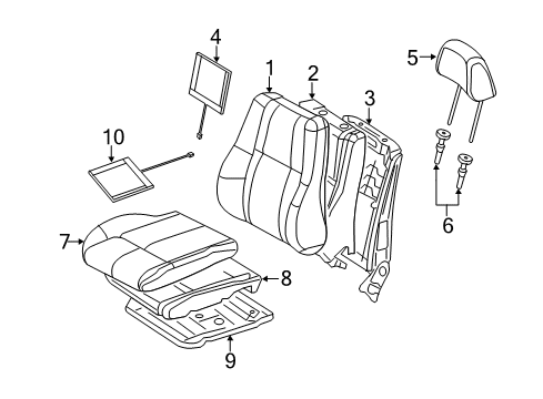 2022 Jeep Grand Cherokee WK Front Seat Components Diagram 1 - Thumbnail