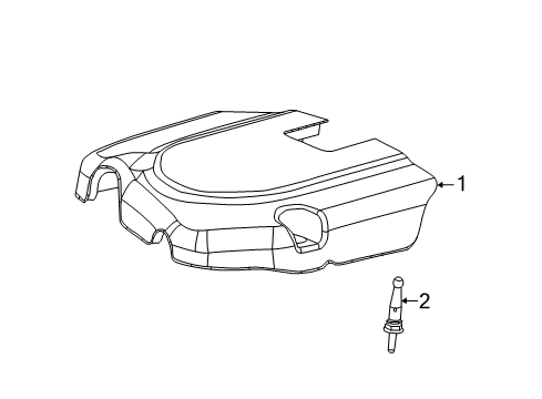 2022 Chrysler 300 Engine Appearance Cover Diagram 1 - Thumbnail