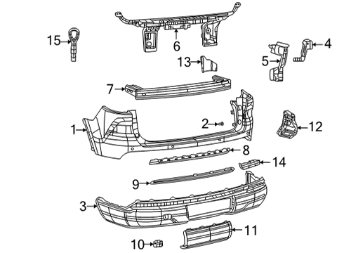 2023 Jeep Grand Cherokee L Lower Cover, Rear Diagram for 68585420AA