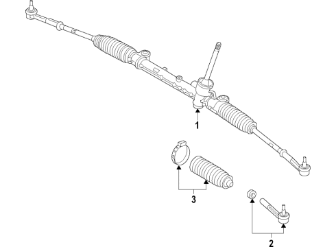 2023 Jeep Compass Steering Column & Wheel, Steering Gear & Linkage Diagram 3 - Thumbnail