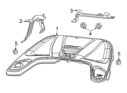 2023 Jeep Wrangler Engine Appearance Cover Diagram 1 - Thumbnail
