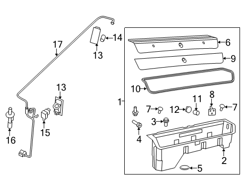 2021 Ram 1500 Classic Storage Compartment Diagram 1 - Thumbnail