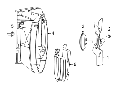 2021 Ram 2500 Cooling System, Radiator, Water Pump, Cooling Fan Diagram 2 - Thumbnail