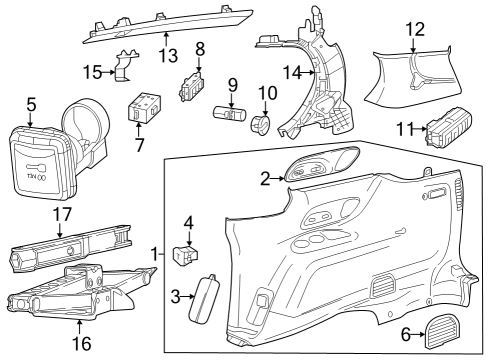 2022 Chrysler Voyager Interior Trim - Side Panel Diagram 2 - Thumbnail