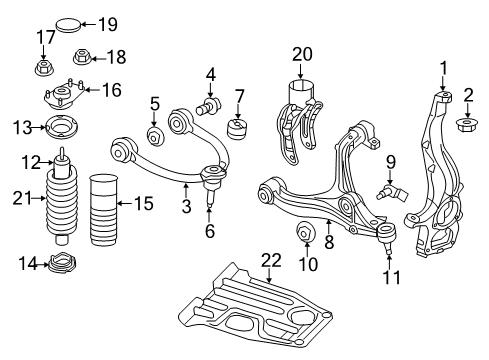 2022 Dodge Durango Front Suspension, Control Arm, Ride Control, Stabilizer Bar Diagram 2 - Thumbnail