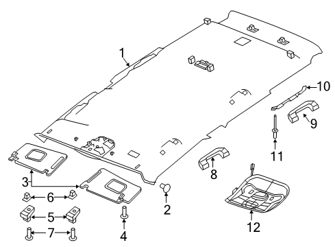2021 Jeep Renegade Interior Trim - Roof Diagram