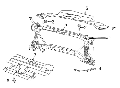 2023 Ram 3500 Radiator Support Diagram