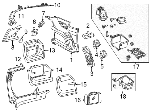 2022 Chrysler Voyager Interior Trim - Side Panel Diagram 1 - Thumbnail