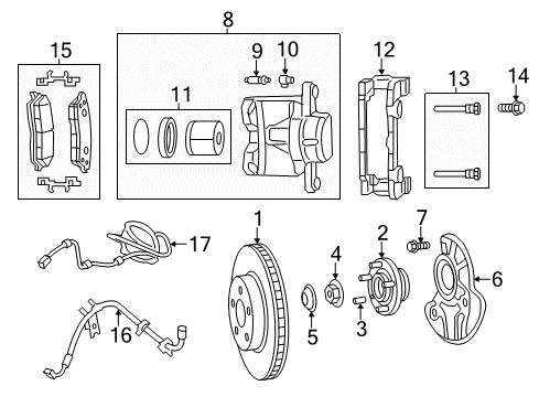 2022 Chrysler 300 Front Brakes Diagram 2 - Thumbnail
