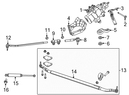 Tie Rod, Outer Diagram for 68111300AA
