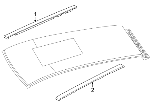 2024 Dodge Hornet Exterior Trim - Roof Diagram 2 - Thumbnail