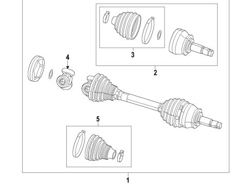 2022 Ram ProMaster City Axle Shafts & Joints, Drive Axles Diagram