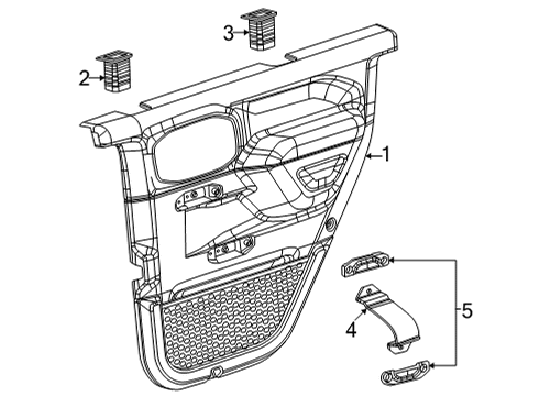 2022 Jeep Wrangler Interior Trim - Rear Door Diagram 2 - Thumbnail