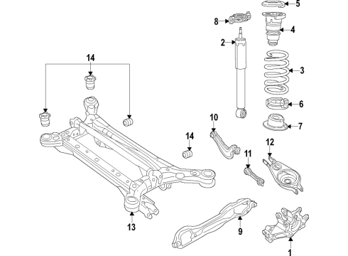 2022 Chrysler Voyager Rear Suspension, Lower Control Arm, Suspension Components Diagram 3 - Thumbnail
