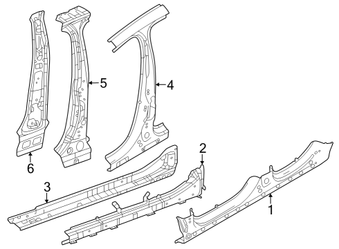 2024 Dodge Hornet Center Pillar & Rocker Diagram