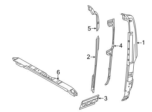 2022 Ram ProMaster 2500 Rear Body Diagram 3 - Thumbnail